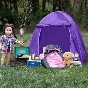 NWT - Purple Tent for American Girl 18" Doll Camp Accessory Coleman Camping Toy